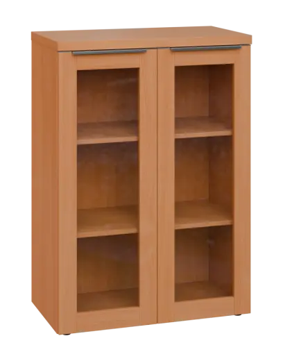 SIN 3 - 8S kancelářská skříň, 2-dveřová/prosklená, 1120x800x400, buk royal